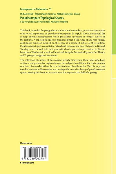 Produktbild: Pseudocompact Topological Spaces