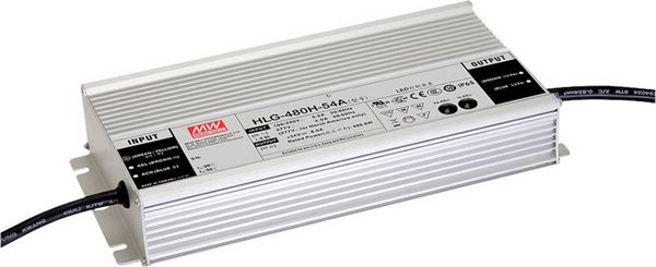 Produktbild: MEAN WELL HLG-480H-48A LED-Treiber Konstantspannung, Konstantstrom 480W 10A 48 V/DC Outdoor, PFC-Schaltkreis, einstellbar