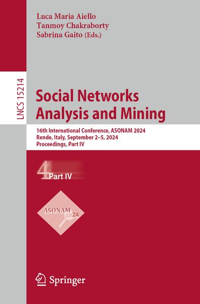 Produktbild: Social Networks Analysis and Mining