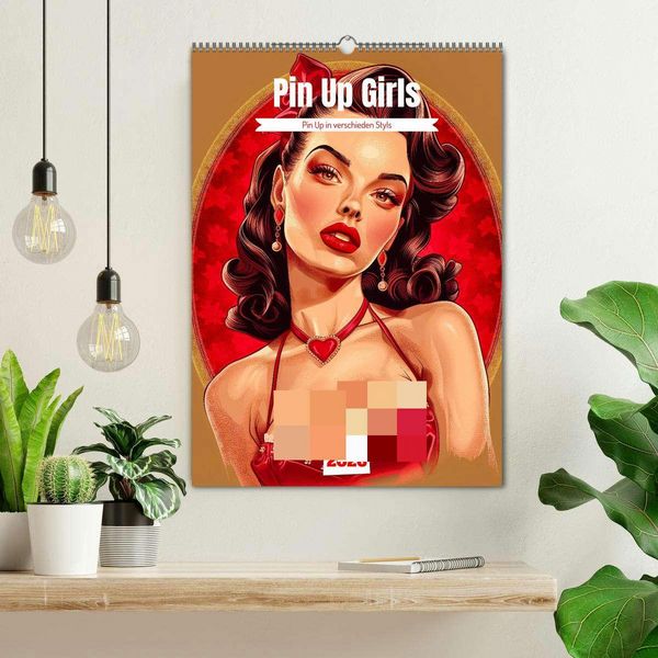 Produktbild: Retro PinUp Girls (Wandkalender 2026 DIN A2 hoch), CALVENDO Monatskalender