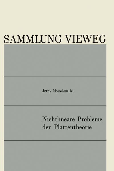 Produktbild: Nichtlineare Probleme der Plattentheorie
