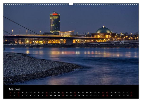 Produktbild: D&uuml;sseldorf - Rheinansichten (hochwertiger Premium Wandkalender 2026 DIN A2 quer), Kunstdruck in Hochglanz