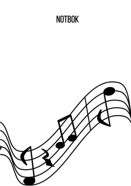 Notbok: DIN A4 notlinjebok | 300 sidor med 12 notlinjer / system per ark | Papper 90g/m² | Musikbok med notlinjer -