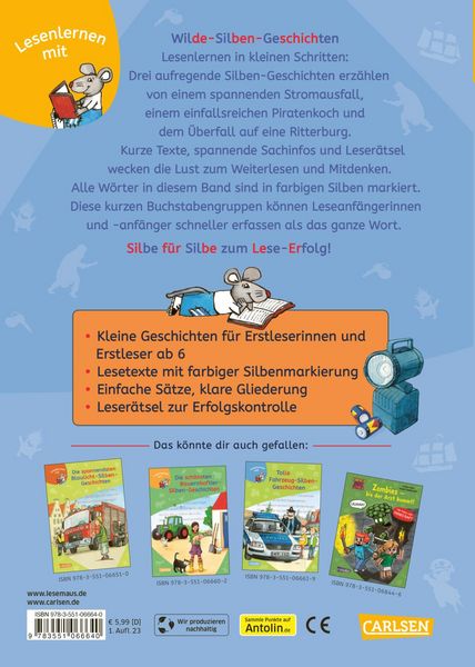 Produktbild: LESEMAUS zum Lesenlernen Sammelb&auml;nde: Wilde Silben-Geschichten