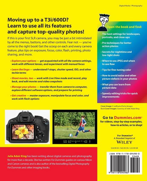 Produktbild: Canon EOS Rebel T3i / 600d for Dummies