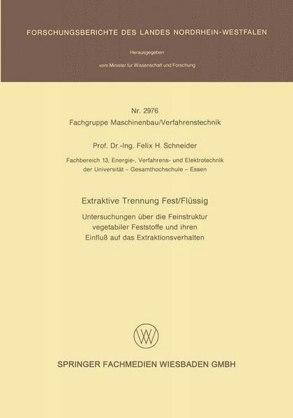 Produktbild: Extraktive Trennung Fest/Fl&uuml;ssig