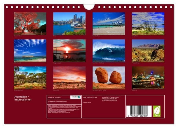 Produktbild: Australien &bull; Impressionen (Wandkalender 2026 DIN A4 quer), CALVENDO Monatskalender