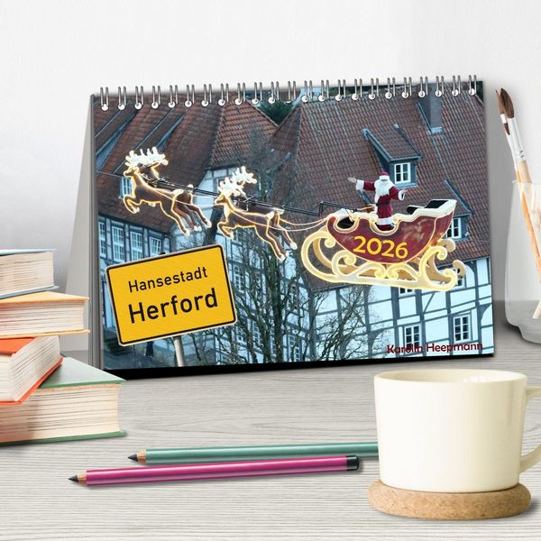 Produktbild: Hansestadt Herford (Tischkalender 2026 DIN A5 quer), CALVENDO Monatskalender