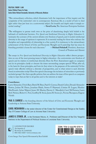 Produktbild: Free Speech and Intellectual Diversity in Higher Education