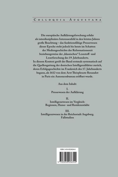 Produktbild: Pressewesen der Aufkl&auml;rung