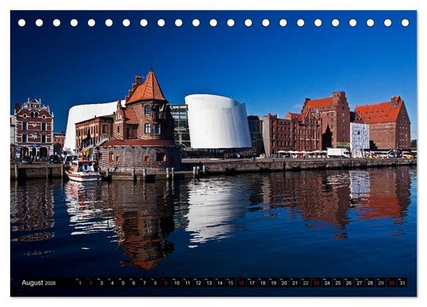 Produktbild: Deutsche Hansest&auml;dte - L&uuml;beck Wismar Rostock Stralsund (Tischkalender 2026 DIN A5 quer), CALVENDO Monatskalender