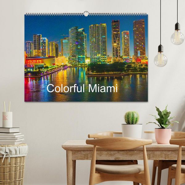 Produktbild: Colorful Miami (Wall Calendar 2026 DIN A2 landscape), CALVENDO 12 Month Wall Calendar