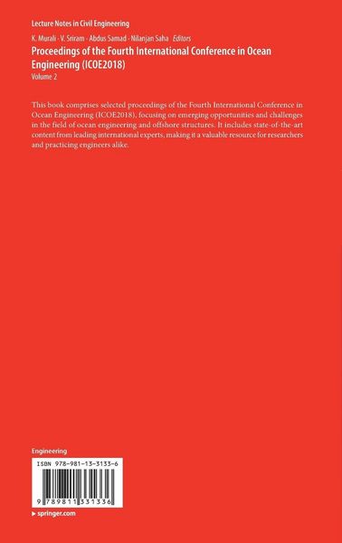 Produktbild: Proceedings of the Fourth International Conference in Ocean Engineering (ICOE2018)