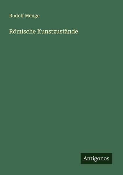 Produktbild: R&ouml;mische Kunstzust&auml;nde