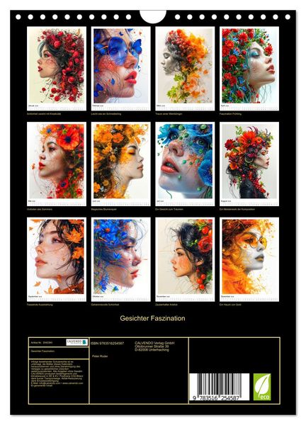 Produktbild: Gesichter Faszination (Wandkalender 2026 DIN A4 hoch), CALVENDO Monatskalender