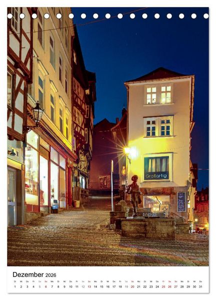 Marburg - Die Perle an der Lahn (Tischkalender 2026 DIN A5 hoch), CALVENDO Monatskalender