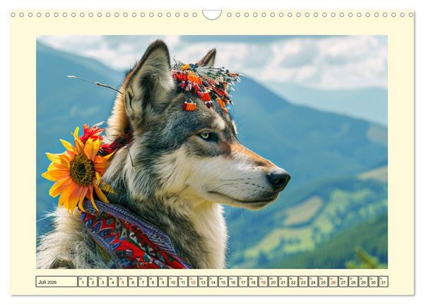 Produktbild: Wilder Style. Modische W&ouml;lfe in der Natur (Wandkalender 2026 DIN A3 quer), CALVENDO Monatskalender