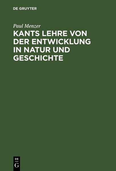 Produktbild: Kants Lehre von der Entwicklung in Natur und Geschichte