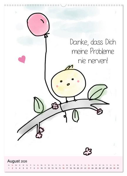 Produktbild: Freundin f&uuml;r immer! Spr&uuml;che-Kalender f&uuml;r Seelenverwandte! (hochwertiger Premium Wandkalender 2026 DIN A2 hoch), Kunstdruck in Hochglanz