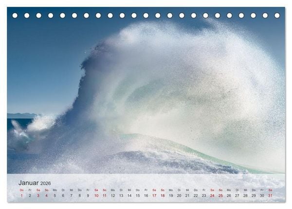 Produktbild: Azurblaue Horizonte - Die Sch&ouml;nheit des Meeres einfangen (Tischkalender 2026 DIN A5 quer), CALVENDO Monatskalender