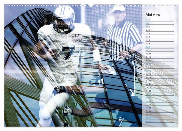 Produktbild: HEROES - American Football (hochwertiger Premium Wandkalender 2026 DIN A2 quer), Kunstdruck in Hochglanz