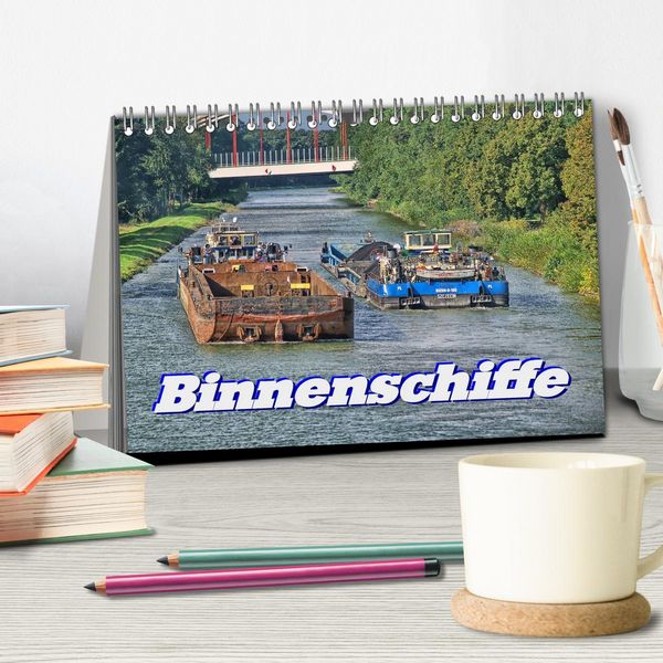Produktbild: Binnenschiffe (Tischkalender 2026 DIN A5 quer), CALVENDO Monatskalender