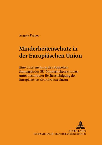 Produktbild: Minderheitenschutz in der Europaeischen Union