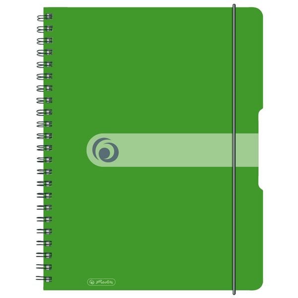 Herlitz Spiralblock A4 to go 80 Blatt kariert apfel