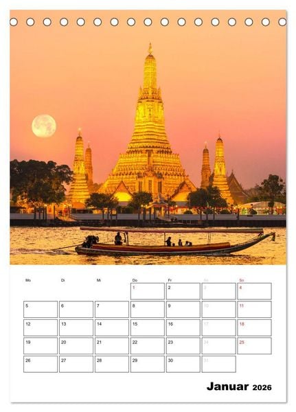 Produktbild: THAILAND - Mein Urlaubsplaner (Tischkalender 2026 DIN A5 hoch), CALVENDO Monatskalender