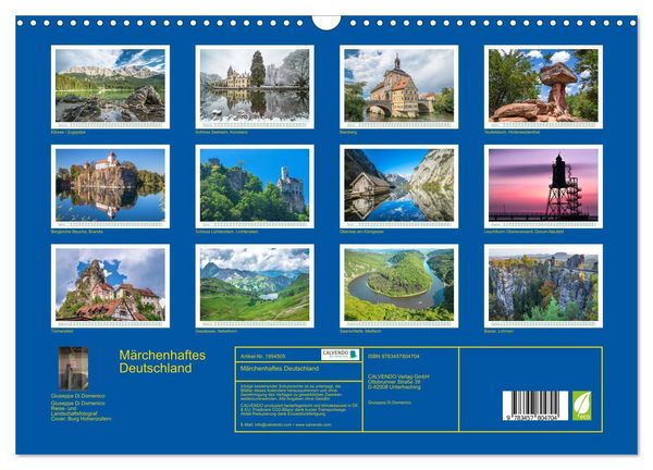 Produktbild: M&auml;rchenhaftes Deutschland (Wandkalender 2026 DIN A3 quer), CALVENDO Monatskalender
