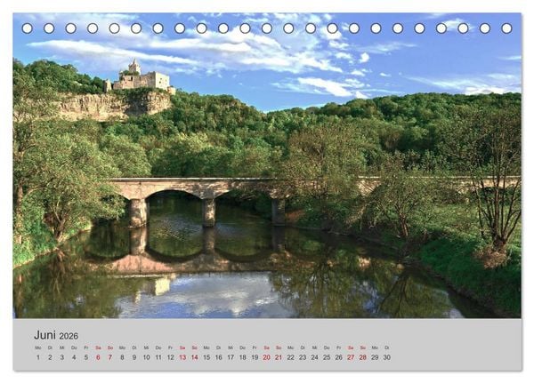 Produktbild: Die Saale Von Franken zur Elbe (Tischkalender 2026 DIN A5 quer), CALVENDO Monatskalender