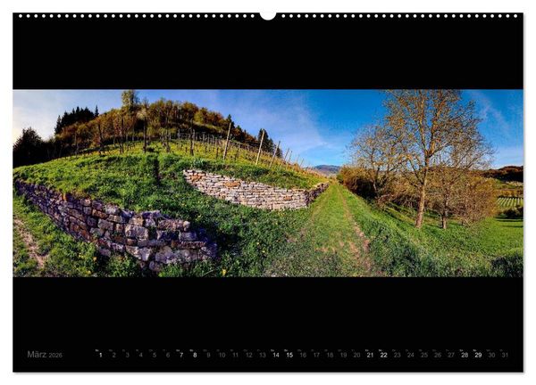 Produktbild: Markgr&auml;flerland-Panoramen - Vier Jahreszeiten in der Toskana Deutschlands (Wandkalender 2026 DIN A2 quer), CALVENDO Monatskalender