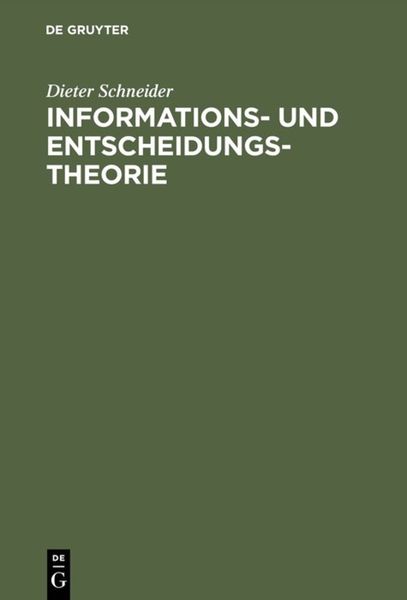 Produktbild: Informations- und Entscheidungstheorie