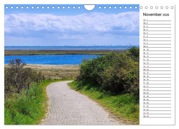 Produktbild: Langeoog - Sch&ouml;nste Insel Ostfrieslands (Wandkalender 2026 DIN A4 quer), CALVENDO Monatskalender