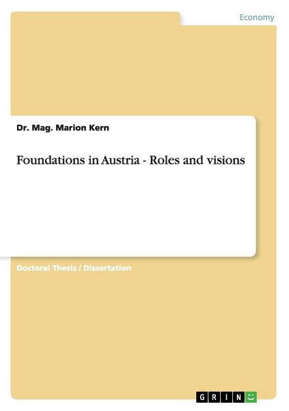Produktbild: Foundations in Austria - Roles and visions