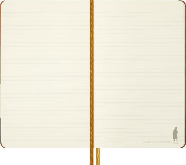 Produktbild: Moleskine Der Herr der Ringe Premium Box, Notizbuch L/A5, liniert, fester Einband, Kaweco Gelroller, der Herr der Ringe Pins (2er-Set), wiederverwendbare thematische Box