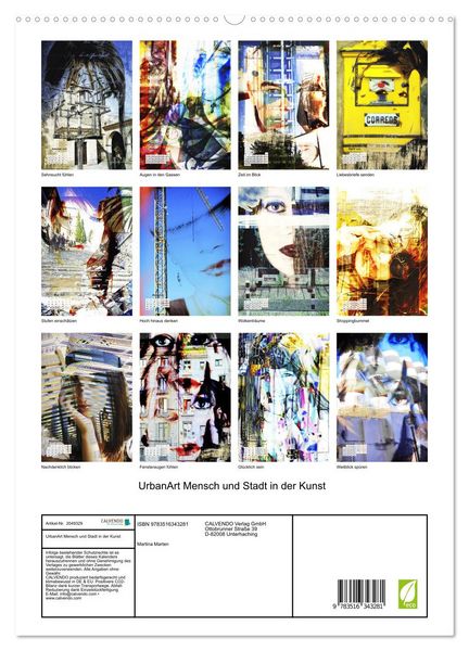 Produktbild: UrbanArt Mensch und Stadt in der Kunst (hochwertiger Premium Wandkalender 2026 DIN A2 hoch), Kunstdruck in Hochglanz