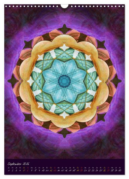 Produktbild: MANDALAS der Natur (Wandkalender 2026 DIN A3 hoch), CALVENDO Monatskalender