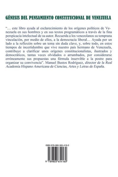 Produktbild: G&eacute;nesis Del Pensamiento Constitucional De Venezuela
