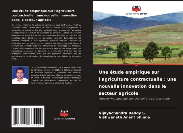 Produktbild: Une &eacute;tude empirique sur l'agriculture contractuelle : une nouvelle innovation dans le secteur agricole