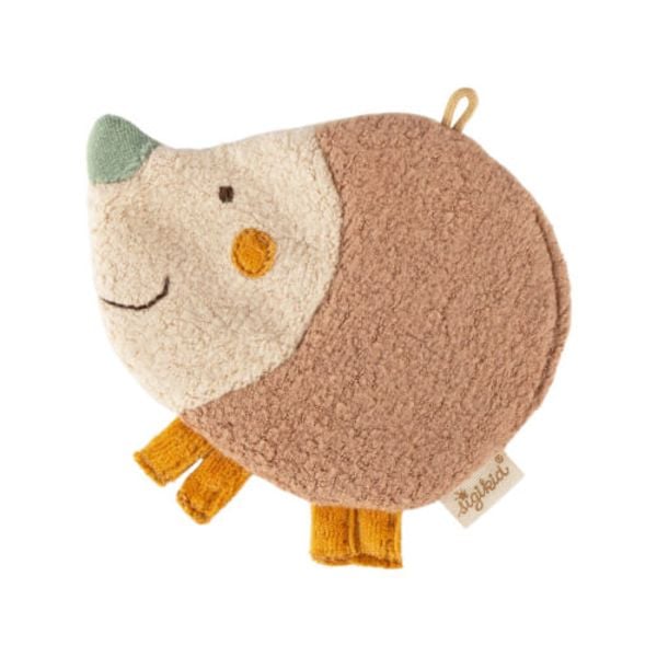 Sigikid 39981 - Knistertuch Igel, sigibaby Greifling, Baumwolle, 13 cm