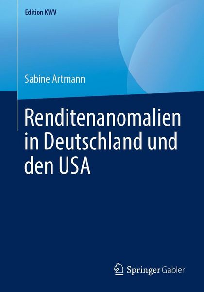 Produktbild: Renditenanomalien in Deutschland und den USA