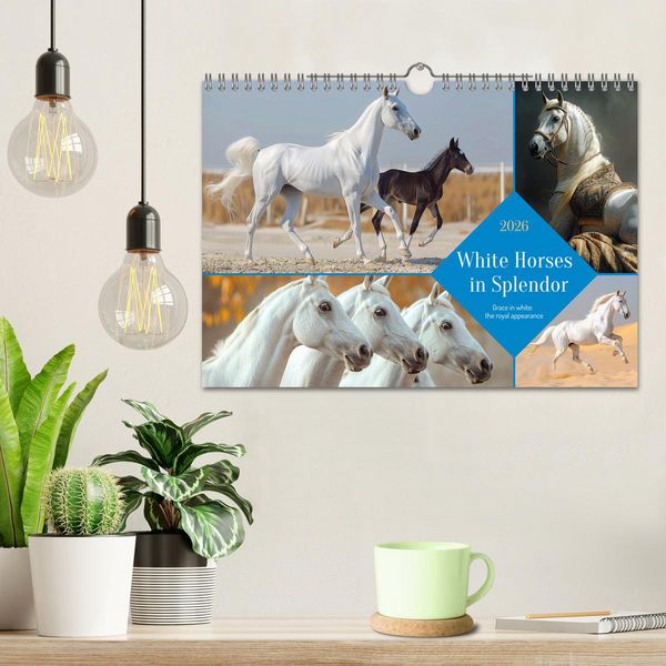 Produktbild: White Horses in Splendor (Wall Calendar 2026 DIN A4 landscape), CALVENDO 12 Month Wall Calendar