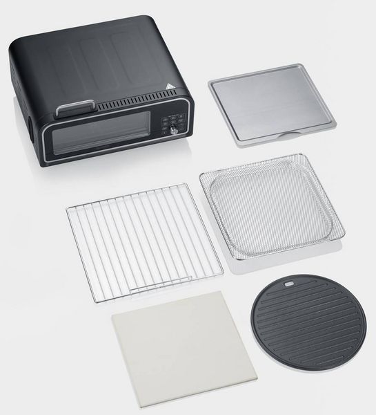 Produktbild: Severin Serico Elektro Pizzaofen mit Display, mit Pizzastein, Timerfunktion Schwarz