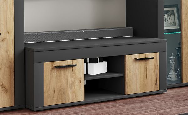Produktbild: Holz TV Lowboard M&ouml;bel Fernsehschrank Usilo L