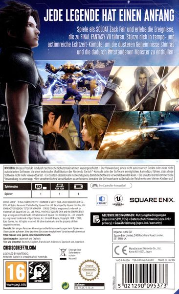 final fantasy 7 crisis core ps3