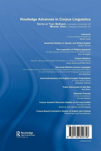 Produktbild: Corpus-Based Contrastive Studies of English and Chinese