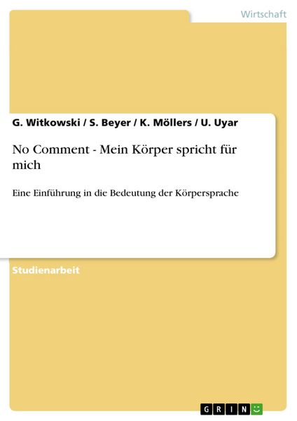 Produktbild: No Comment - Mein K&ouml;rper spricht f&uuml;r mich