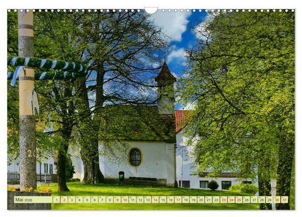 Produktbild: Die Stauden, Kirchen und Kapellen im Naturpark Augsburg westliche W&auml;lder (Wandkalender 2026 DIN A3 quer), CALVENDO Monatskalender