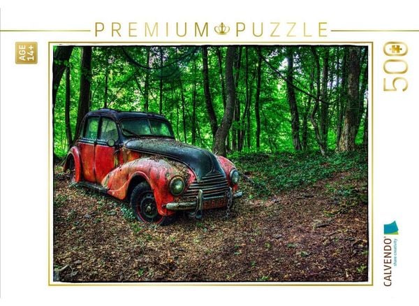 CALVENDO Puzzle BMW - verlassener im Wald | 500 Teile Lege-Größe 48 × 36 cm Foto-Puzzle für Erwachsene